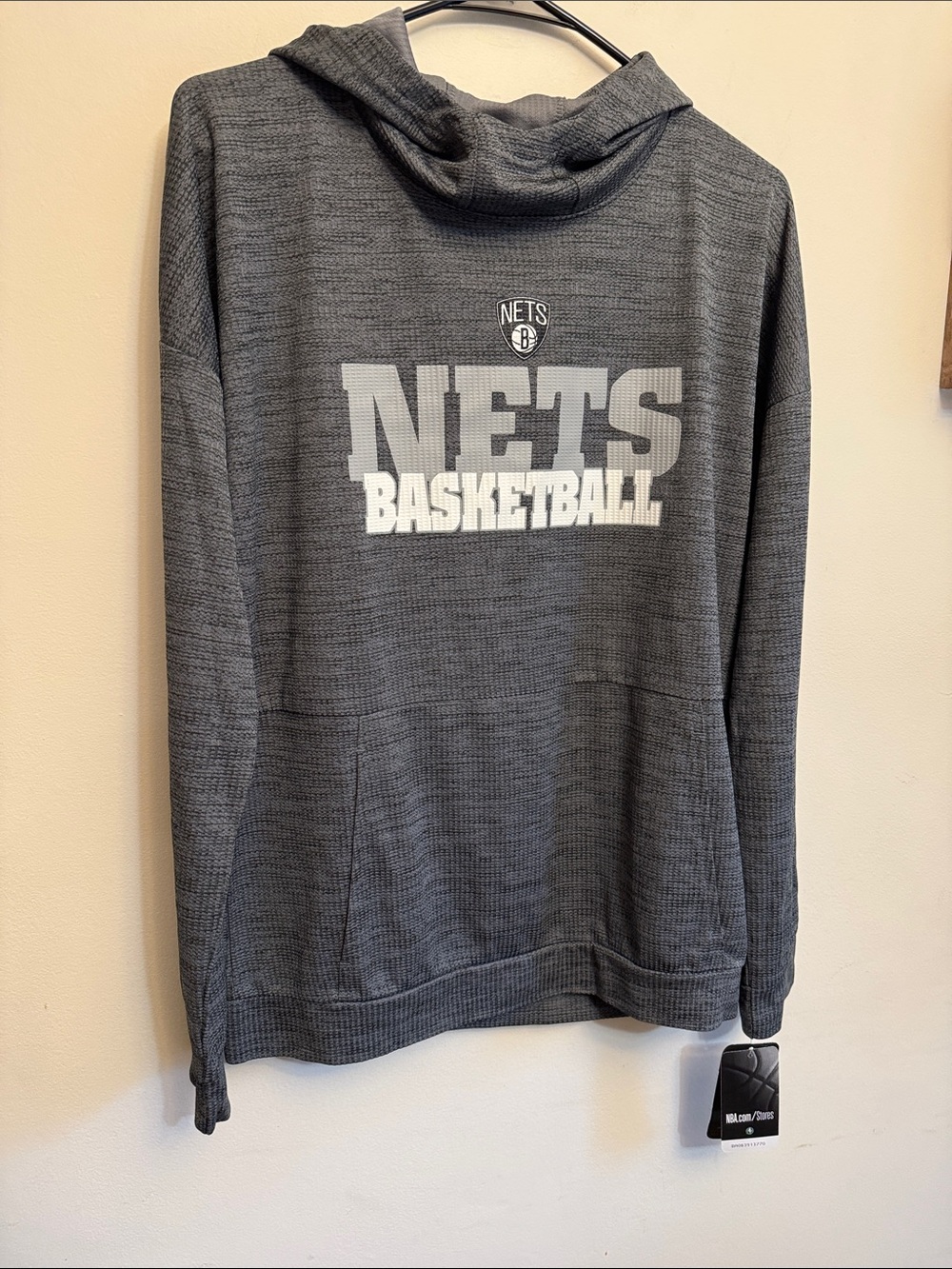 Brooklyn Nets Gray Basketball Hoodie - youth Pullover